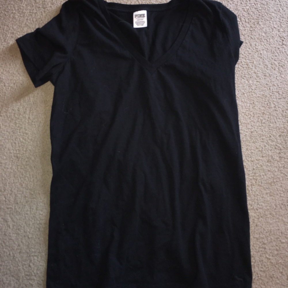 PINK black vneck